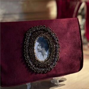 Elegant Burgundy Clutch with Beaded Detail amazing for holiday season❤️